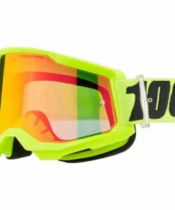 100% Strata 2 Verspiegelte Goggles Gelb