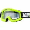 100% Strata Mini Klarsicht Goggles Kinder Gelb -Günstiges Kleidung Geschäft 100 strata mini clear goggles kids yellow 1