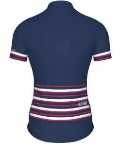 Pearl Izumi W Elite Pursuit LTD Jr. -Günstiges Kleidung Geschäft Pearl Izumi W Elite Pursuit LTD Jr Radtrikot kurzarm Damen STRIPES NAVY 215605 02