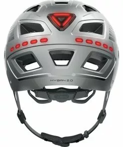 Abus Hyban 2.0 LED Urbanhelm -Günstiges Kleidung Geschäft abus hyban 2 0 led urbanhelm 5 signal silver 224087