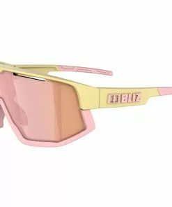 Bliz Fusion Pastel Collection Sonnenbrille Pink/gelb -Günstiges Kleidung Geschäft bliz fusion pastel collection glasses yellow frame pink logo pink jawbone 6