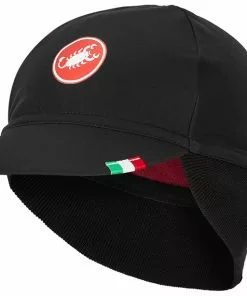 Castelli Difesa Thermo Cap Schwarz/rot