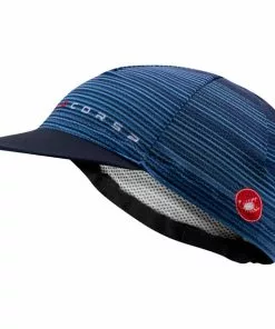 Castelli Rosso Corsa Cap Blau