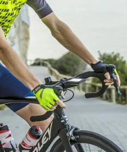 GripGrab ProGel Hi-Vis Gepolsterte Kurzfinger-Handschuhe Gelb -Günstiges Kleidung Geschäft gripgrab progel hi vis padded short finger gloves fluo yellow 4