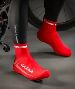 GripGrab RaceAero Lightweight Lycra Überschuhe Rot -Günstiges Kleidung Geschäft gripgrab raceaero lightweight lycra shoe cover red 4