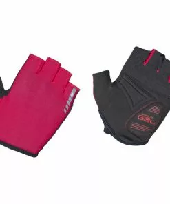 GripGrab Solara Lightweight Padded Tan Through Kurzfinger-Handschuhe Rot/schwarz