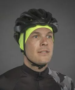 GripGrab Windproof Hi-Vis Stirnband Grün -Günstiges Kleidung Geschäft gripgrab windproof hi vis headband fluo yellow 3