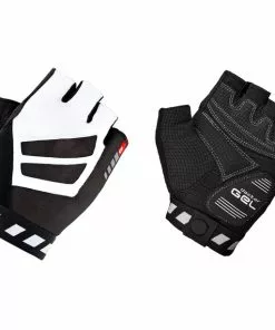 GripGrab WorldCup Gepolsterte Kurzfinger-Handschuhe Schwarz/weiß
