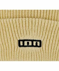 ION Logo Beanie-Mütze Gelb -Günstiges Kleidung Geschäft ion logo beanie dirty sand 3