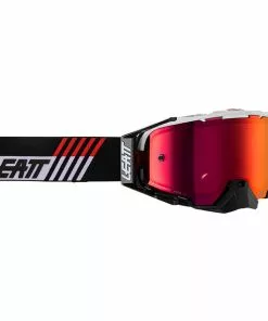 Leatt Velocity 6.5 Iriz Goggles Mit Verspiegeltem Anti-Fog Glas Weiß/schwarz