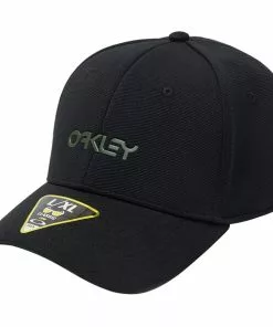 Oakley 6 Panel Metallic Kappe Herren Schwarz
