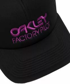 Oakley Factory Pilot Trucker Cap Herren Schwarz -Günstiges Kleidung Geschäft oakley factory pilot trucker hat men blackout ultra purple 3