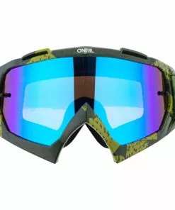 O'Neal B-10 Goggles Oliv/blau -Günstiges Kleidung Geschäft oneal b 10 goggles camo military green radium blue 3