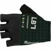 Santini Liege Bastogne Liege Kurzfinger-Handschuhe Schwarz/grün