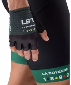 Santini Liege Bastogne Liege Kurzfinger-Handschuhe Schwarz/grün -Günstiges Kleidung Geschäft santini liege bastogne liege short finger gloves black green 3