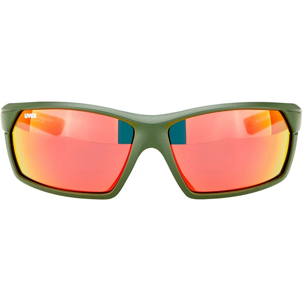 UVEX Sportstyle 225 Brille Oliv/rot 4 UVEX Sportstyle 225 Brille Oliv/rot – Bild 2