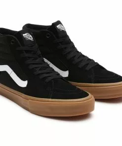 Vans SK8-Hi Schuhe Herren Schwarz -Günstiges Kleidung Geschäft vans sk8 hi shoes men black rubber 3