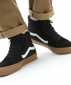Vans SK8-Hi Schuhe Herren Schwarz -Günstiges Kleidung Geschäft vans sk8 hi shoes men black rubber 4